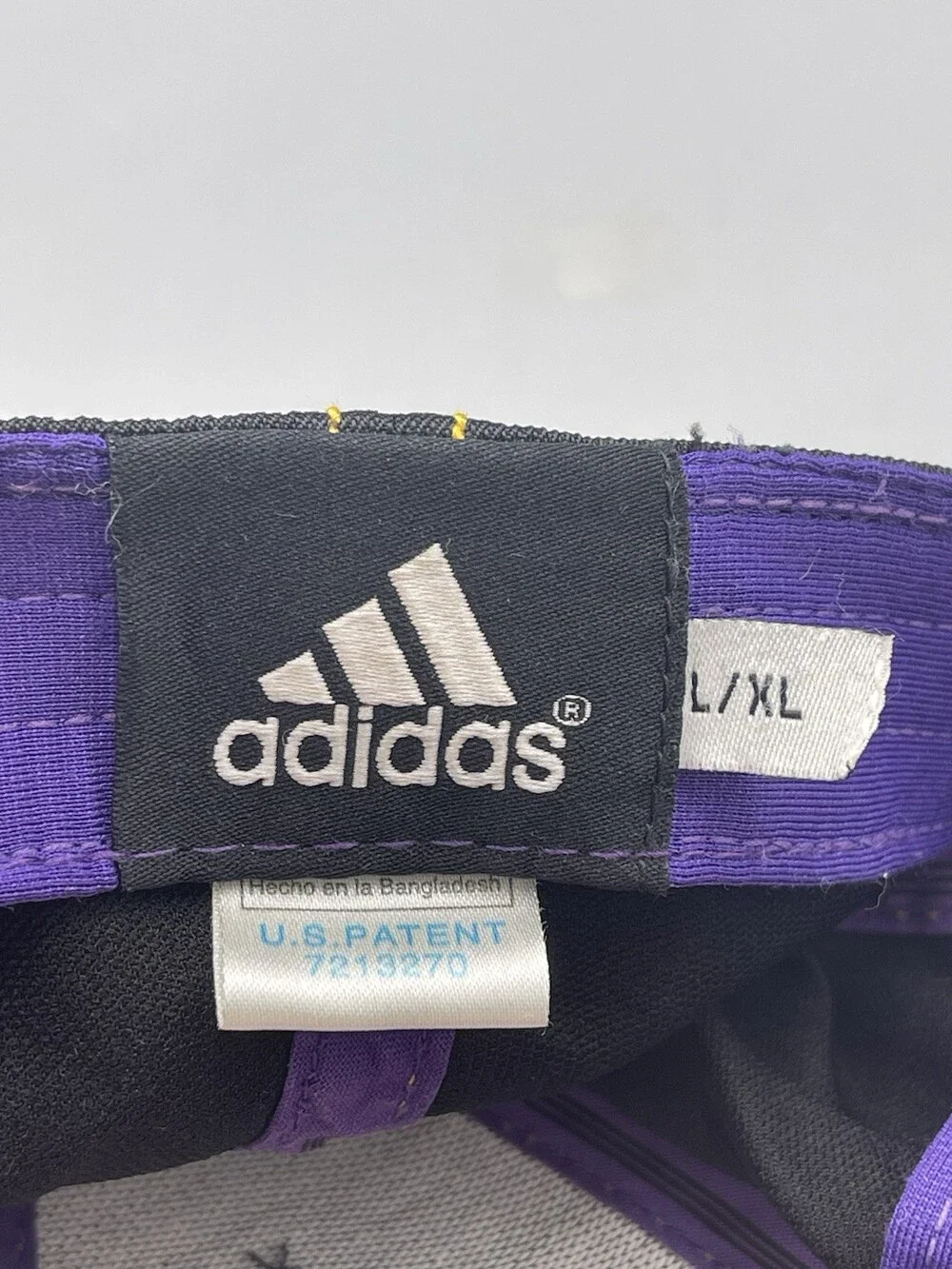 Adidas NBA LA Los Angeles Lakers Cap Hat Fitmax Black Yellow Stitch Small/Medium